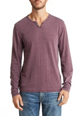 Lucky Brand Long Sleeve Henley in Camo Green Cotton at Nordstrom Rack