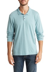 Lucky Brand Long Sleeve Polo in Mineral Blue at Nordstrom Rack