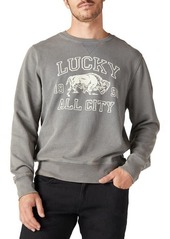 Lucky Brand Lucky Bison Cotton Graphic Sweatshirt in Smoked Pearl at Nordstrom