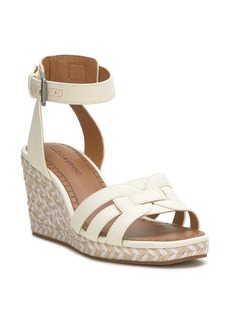Lucky Brand Maleigh Platform Wedge Sandal in Ivory Light Canvas at Nordstrom Rack