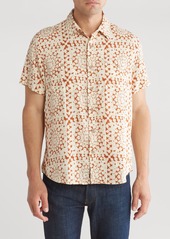 Lucky Brand Mason Short Sleeve Button-Up Shirt in Natural Multi at Nordstrom Rack