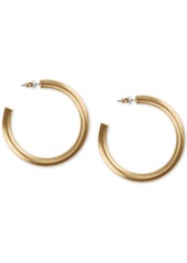 "Lucky Brand Medium Tubular Hoop Earrings 2"" - Gold"