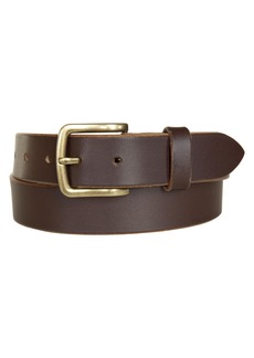 Lucky Brand Men Casual Leather Belt Raw Edge-Brown