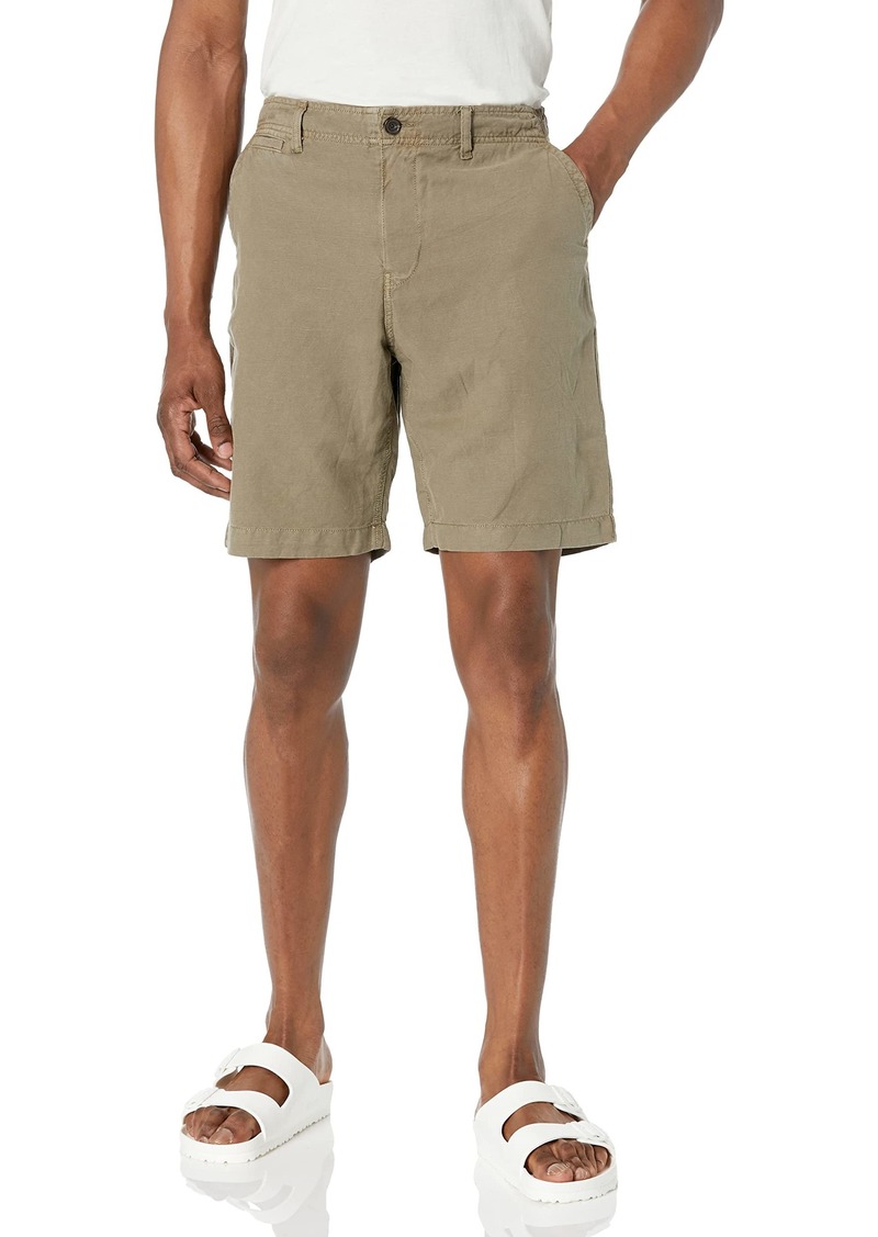 Lucky Brand Men's 9" Laguna Linen Flat Front Short