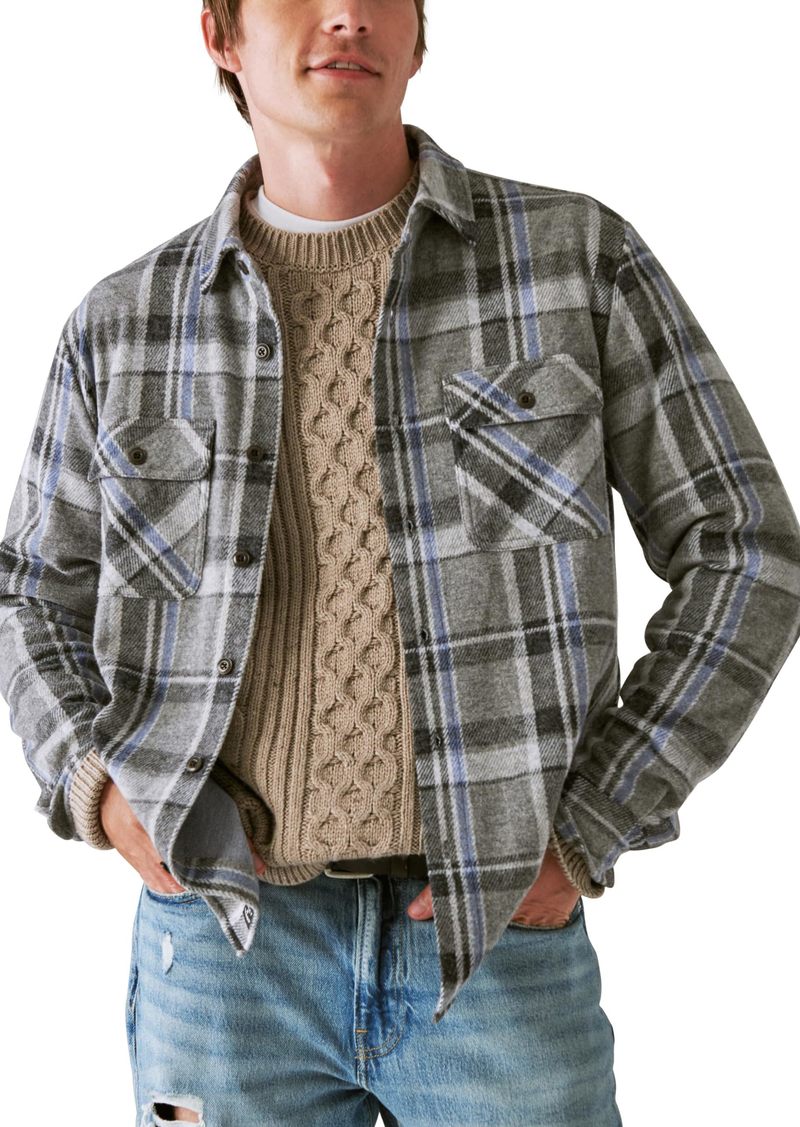 Lucky Brand Men's Brushed Knit Long Sleeve Shirt