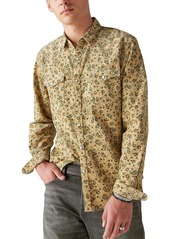 Lucky Brand Men's Corduroy Printed Western Long Sleeve Shirt