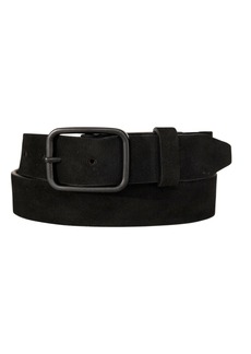 Lucky Brand Men's Distressed Suede Leather Belt - Black