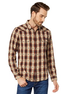 Lucky Brand Men's Dobby Western Long Sleeve Shirt