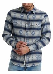 Lucky Brand Men's Double Weave Silver City Shirt  M