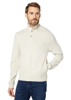 Lucky Brand Men's Half Mock Neck Tweed Sweater