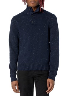 Lucky Brand Men's Half Mock Neck Tweed Sweater