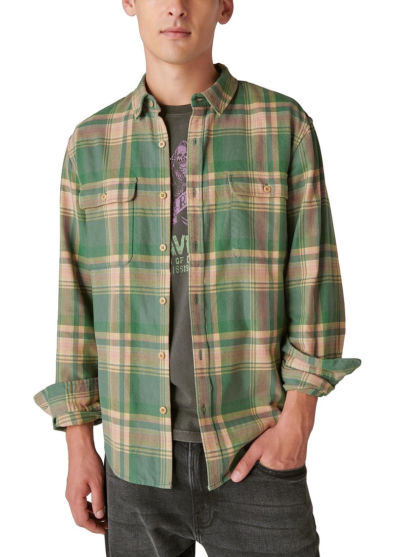 Lucky Brand Men's Indigo Western Long Sleeve Shirt