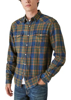 Lucky Brand Men's Indigo Western Long Sleeve Shirt
