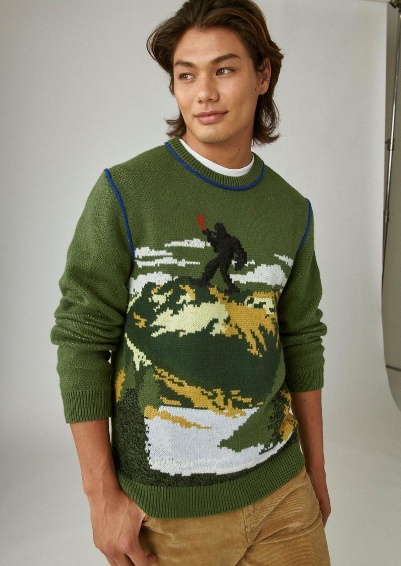 Lucky Brand Men's Intarsia Crew Neck Sweater