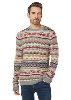 Lucky Brand Men's Intarsia Nordic Crew Neck Sweater LHG Multy