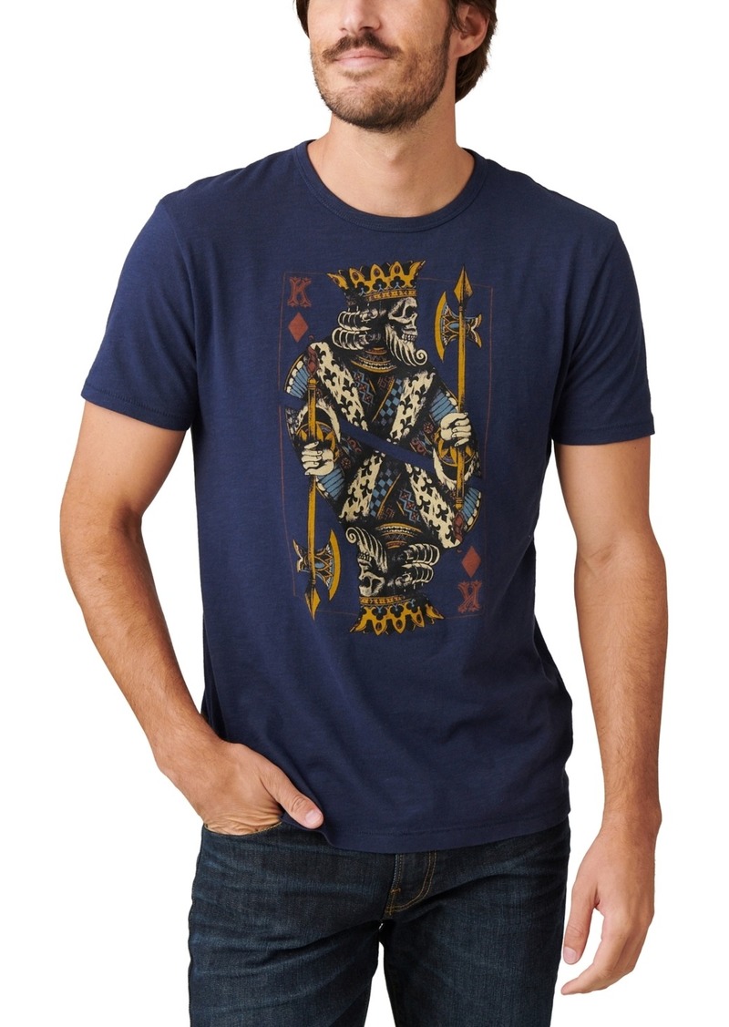 Lucky Brand Men's King of Diamonds Short Sleeves T-shirt - American Navy