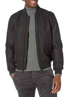 Lucky Brand mens Leather Bomber Jacket   US