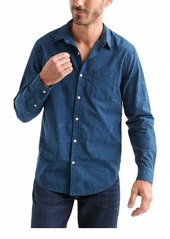 Lucky Brand Men's Long Sleeve Button UP ONE Pocket Indigo Shirt  M