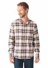 Lucky Brand mens Long Sleeve Up Plaid Redwood Workwear Work Utility Button Down Shirt   US