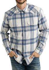 Lucky Brand Men's Long Sleeve Button Up Two Pocket Santa Fe Western Shirt  S