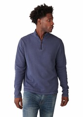 Lucky Brand Men's Long Sleeve French Rib Half Zip Mock Neck Pullover Sweatshirt  S