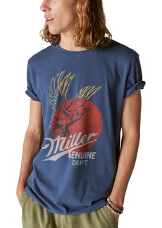 Lucky Brand Men's Miller Eagle Short Sleeves T-shirt - Dress Blues
