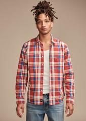 Lucky Brand Men's Plaid One Pocket Long Sleeve Shirt