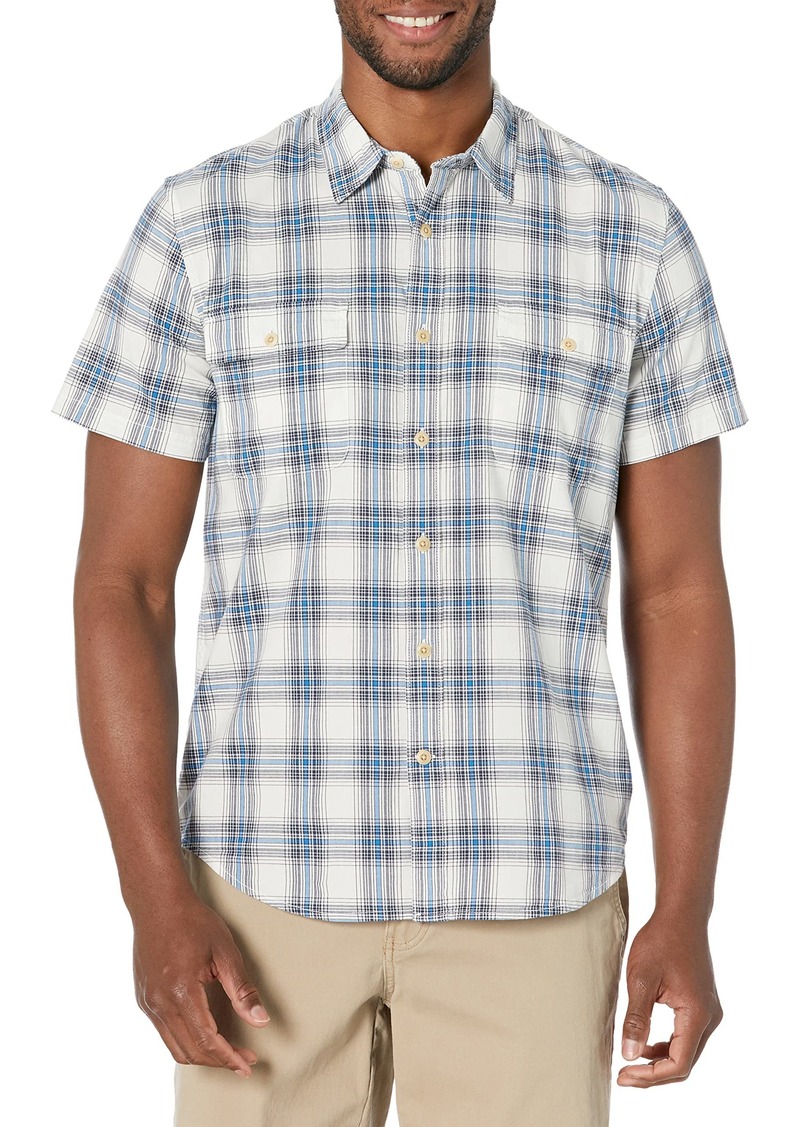 Lucky Brand Men's Plaid Workwear Short Sleeve Shirt