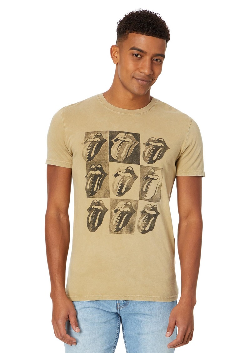 Lucky Brand Mens Rolling Stones Tongue Logo Tee T-Shirt   US