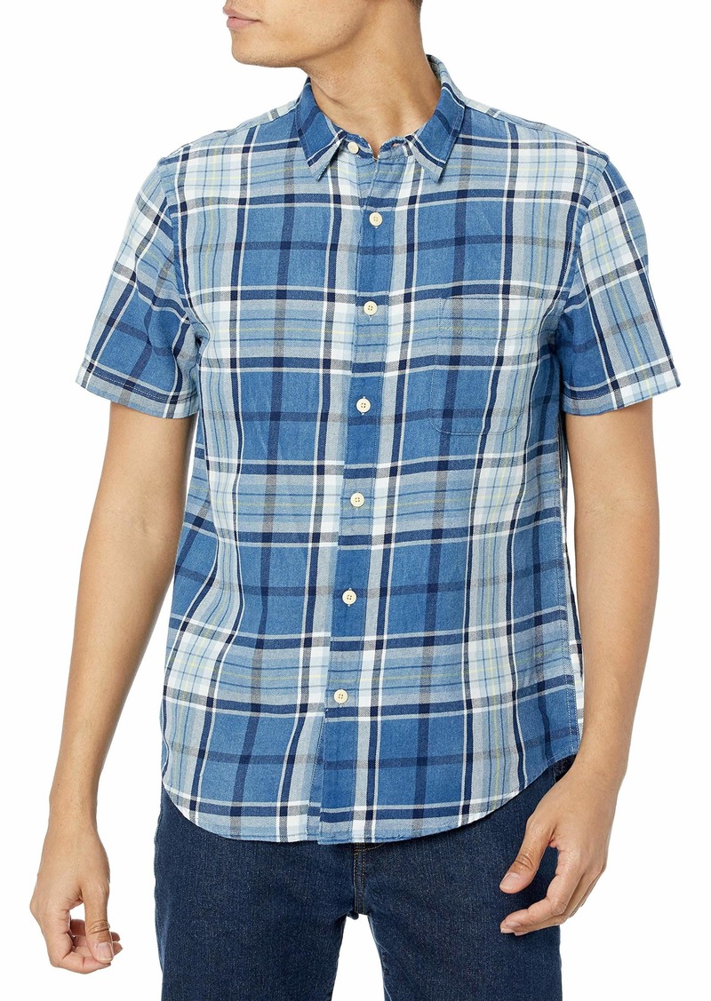 Lucky Brand Men's Short Sleeve Button Up One Pocket San Gabriel Shirt  S