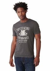 Lucky Brand Men's Short Sleeve Crew Neck Speed King Tee Shirt  S