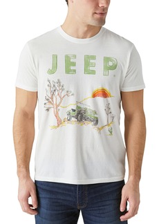 Lucky Brand Men's Short Sleeve Jeep Art Graphic Tee