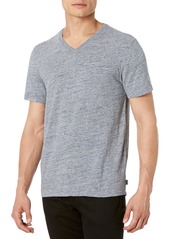 Lucky Brand mens Short Sleeve Linen V- Neck Tee T Shirt   US