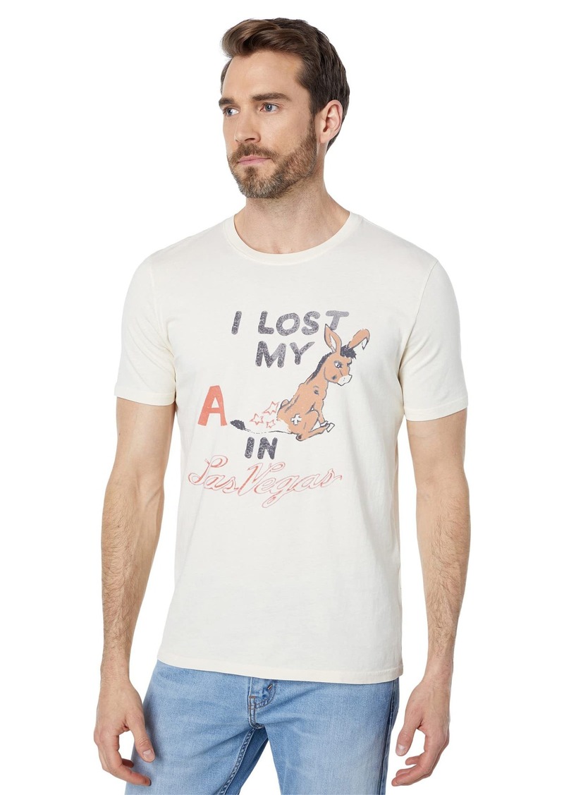 Lucky Brand Men's Short Sleeve Lost My A in Las Vegas Graphic Tee