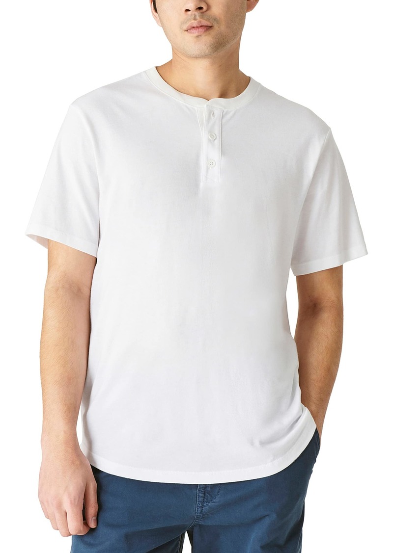 Lucky Brand Men's Short Sleeve Pima Henley