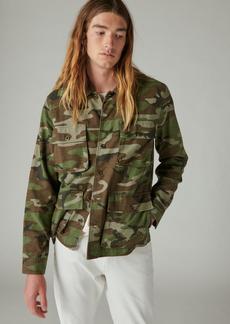 Lucky Brand Men's Slub Twill Military Jacket