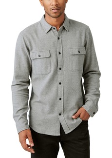 Lucky Brand Men's Solid Workwear Cloud Soft Long Sleeve Flannel