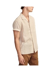 Lucky Brand Men's Stripe Seersucker Short Sleeve Shirt - Beige Mult