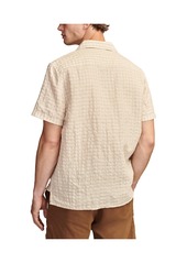 Lucky Brand Men's Stripe Seersucker Short Sleeve Shirt - Beige Mult