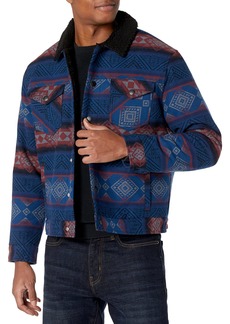 Lucky Brand mens Stripe Sherpa Lined Trucker Jacket   US