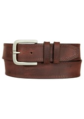 Lucky Brand Men's Triple Needle Stitched Leather Belt - Tan