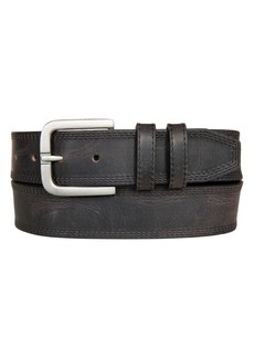 Lucky Brand Men's Triple Needle Stitched Leather Belt - Black