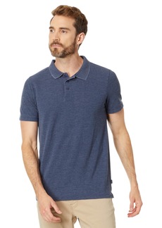 Lucky Brand Men's Venice Burnout Pique Short Sleeve Polo Shirt