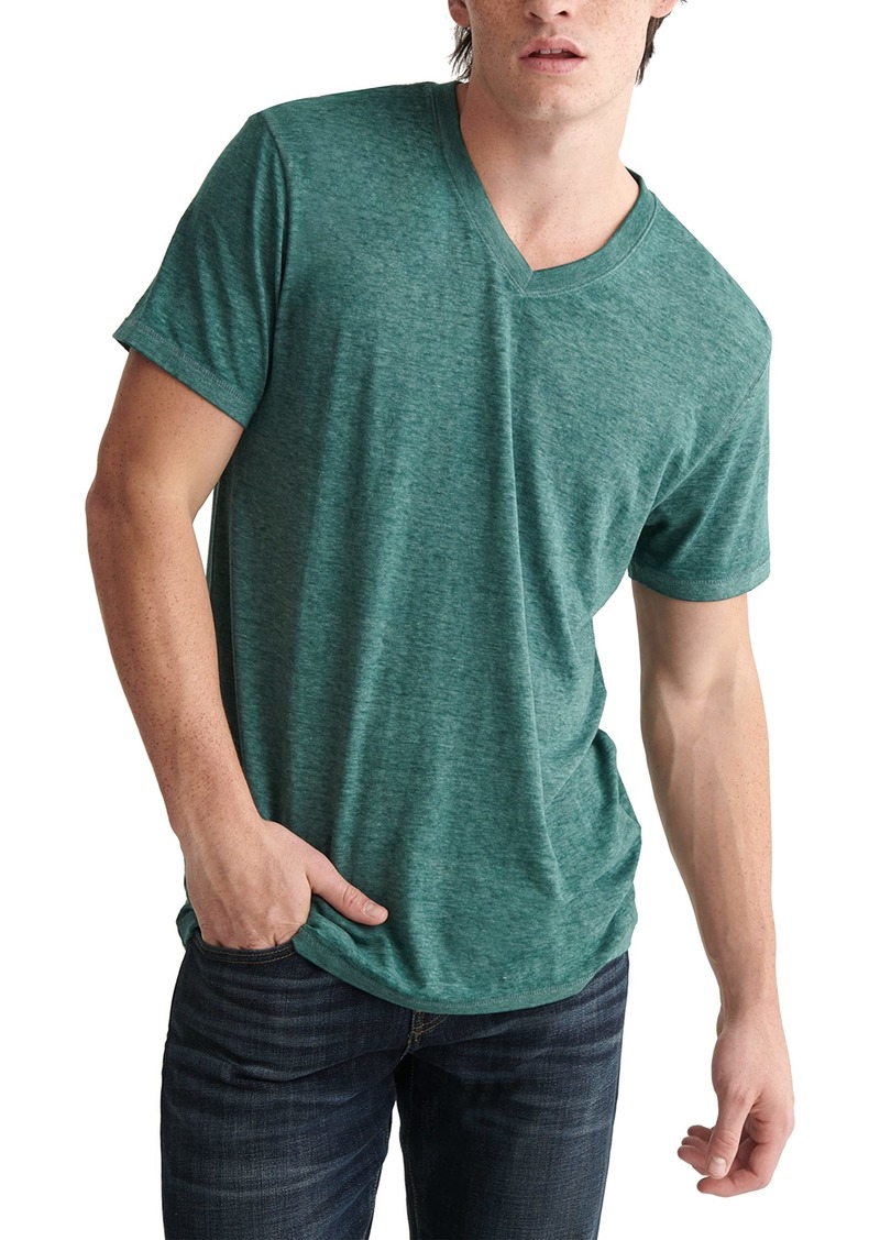 Lucky Brand Men's Venice Burnout V-Neck Tee Shirt