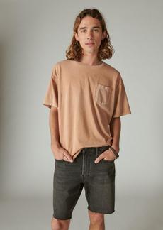 Lucky Brand Men's Washed Cotton Short Sleeve Pocket Crew Neck Tee