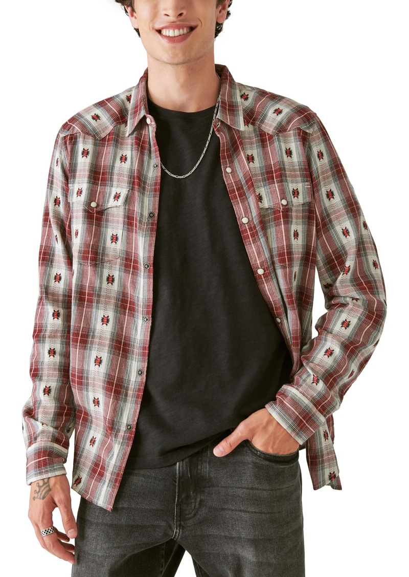 Lucky Brand Men's Western Long Sleeve Shirt