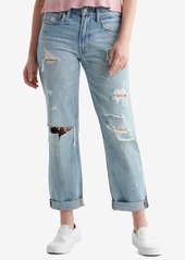 Lucky Brand Mid-Rise Distressed Boyfriend Jeans