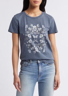 Lucky Brand Mirror Floral Cotton Graphic T-Shirt
