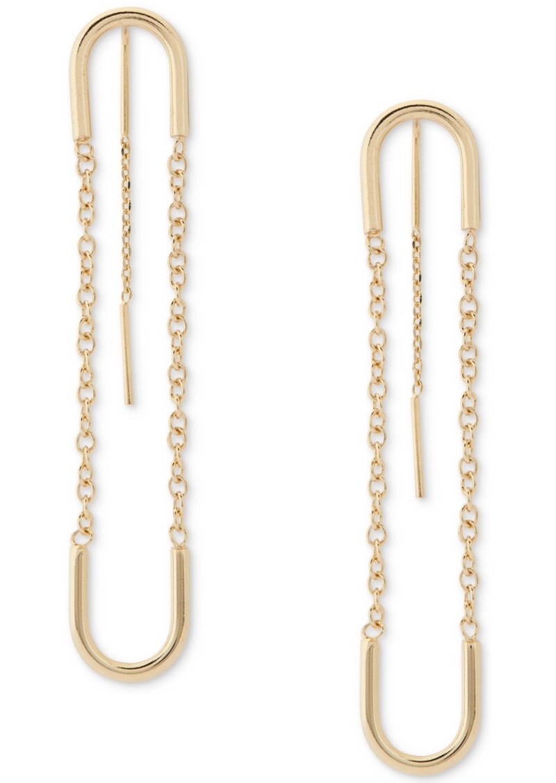 Lucky Brand Modern Stud Chain Earrings - Gold