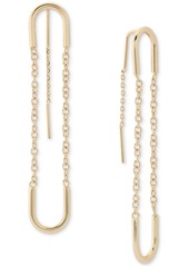 Lucky Brand Modern Stud Chain Earrings - Silver
